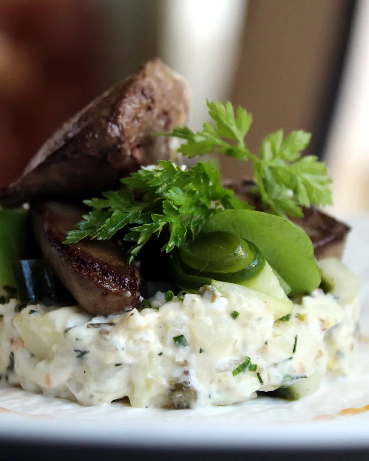 Lamb with summer greens