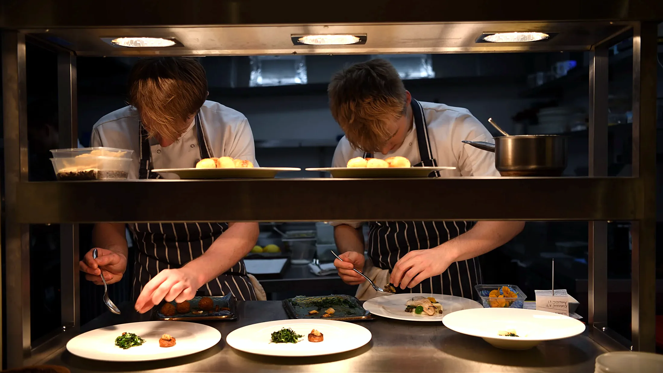 The pass at Gather during evening service