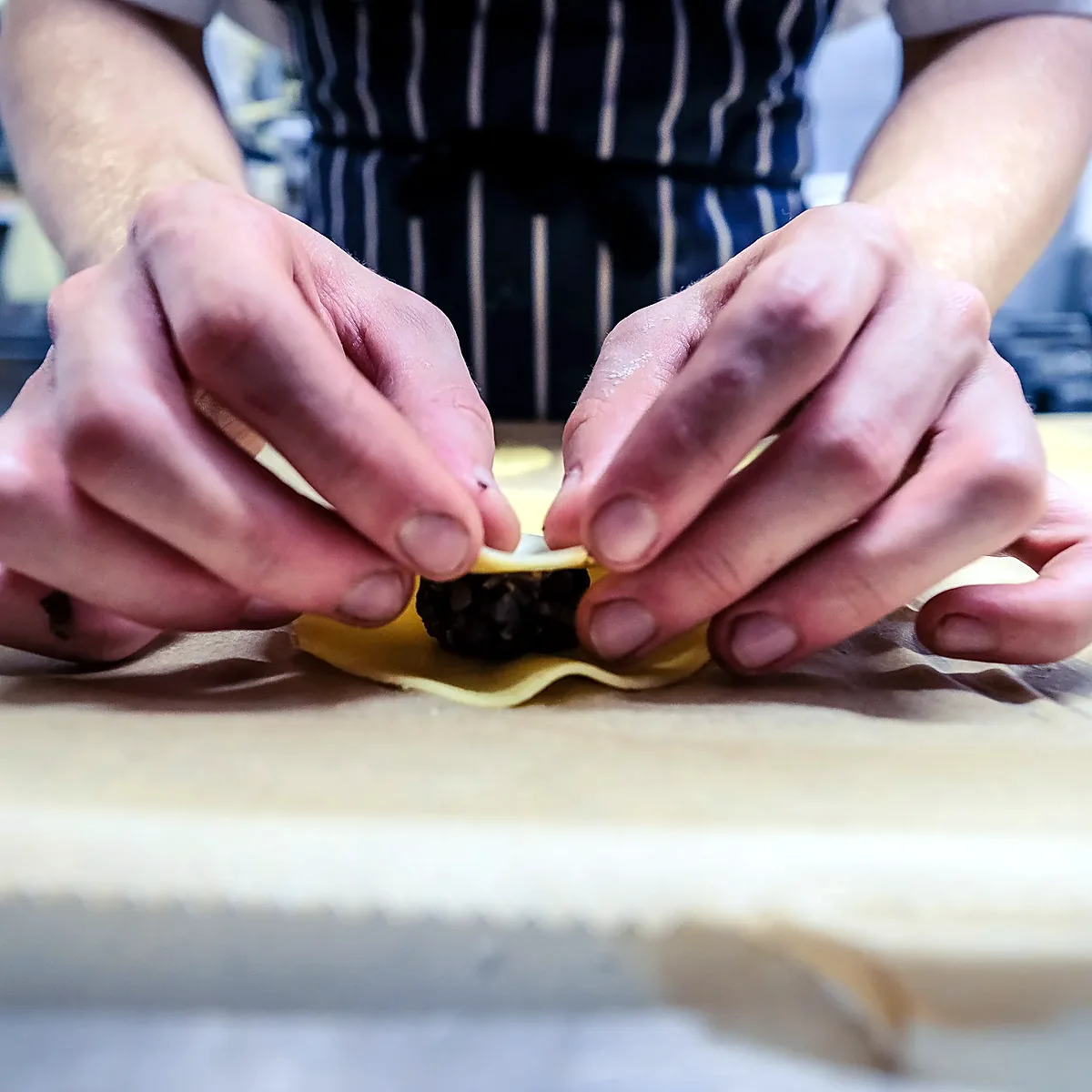 Handmade pasta at the bench